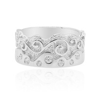 Zilveren ring met zirkonen