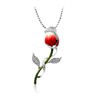 Zilveren halsketting met zirkonen (Dallas Prince Designs)