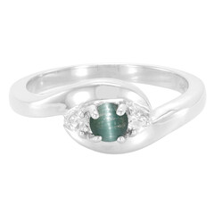 Zilveren ring met een Pirineu kattenoog-toermalijn
