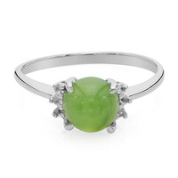 Zilveren ring met een keizerlijk chrysopraas