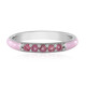 Zilveren ring met roze toermalijnen