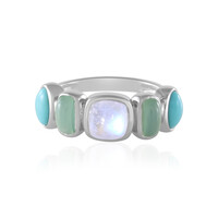 Zilveren ring met een Blauwe Maansteen (KM by Juwelo)