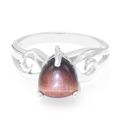 Zilveren ring met een rode tijgeroog