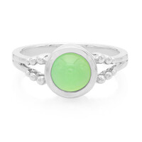 Zilveren ring met een keizerlijk chrysopraas