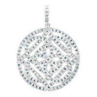 Zilveren hanger met Fancy diamanten
