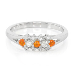 Zilveren ring met Mexicaanse vuur opalen