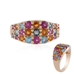 Zilveren ring met rhodolieten (KM by Juwelo)