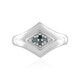 Zilveren ring met I2 Blauwe Diamanten