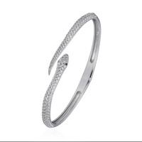 Zilveren armband met witte topaasstenen