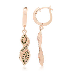 Zilveren oorbellen met Fancy diamanten