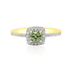 Gouden ring met een Madagaskar Demantoid (John Ferry)