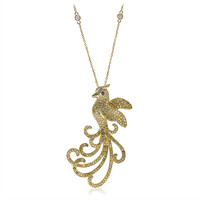 Gouden halsketting met SI2 Fancy Diamanten (CIRARI)