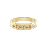 Zilveren ring met I3 Bruine Diamanten