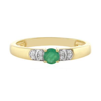 Zilveren ring met een Braziliaanse smaragd