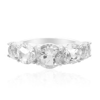 Zilveren ring met een witte topaas