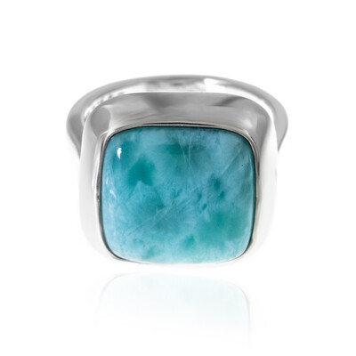 Zilveren ring met een larimar