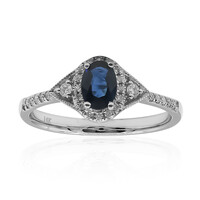 Gouden ring met een Ceylon saffier (CIRARI)