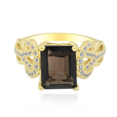 Zilveren ring met een rookkwarts
