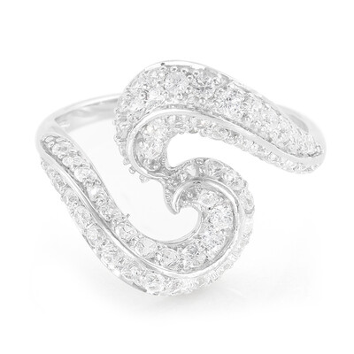 Zilveren ring met zirkonen