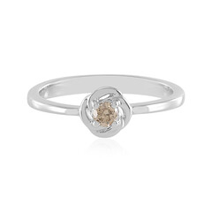 Zilveren ring met een I3 Champagne Diamant