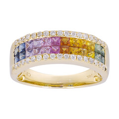 Gouden ring met saffieren (CIRARI)