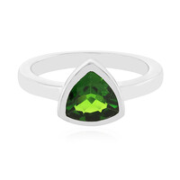 Zilveren ring met een Russische diopsied