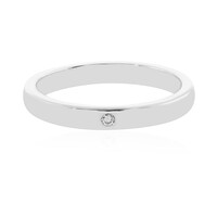 Zilveren ring met een I2 (H) Diamant