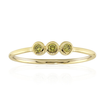 Gouden ring met gele VS1 diamanten (Annette)