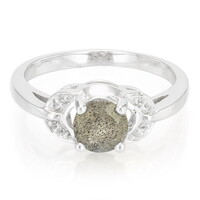 Zilveren ring met een spectroliet
