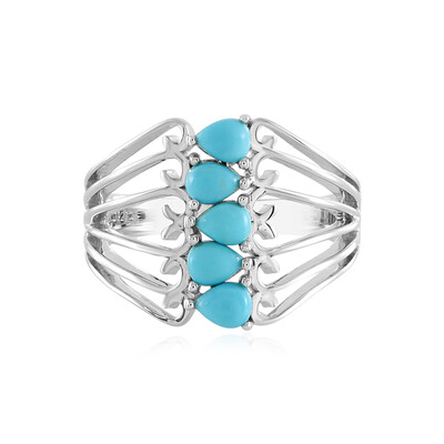 Zilveren ring met Sleeping Beauty Turkooisen