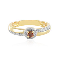 Zilveren ring met een I3 Rode Diamant