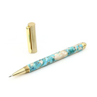 Messing pen met edelstenen