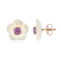 Zilveren oorbellen met parelmoer (Gems en Vogue)
