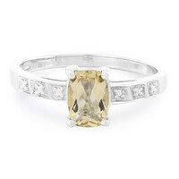 Zilveren ring met een champagne kwarts