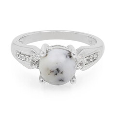 Zilveren ring met een dendrieten agaat