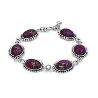 Zilveren armband met Paarse Kingman Mohave Turkooisen (Art of Nature)