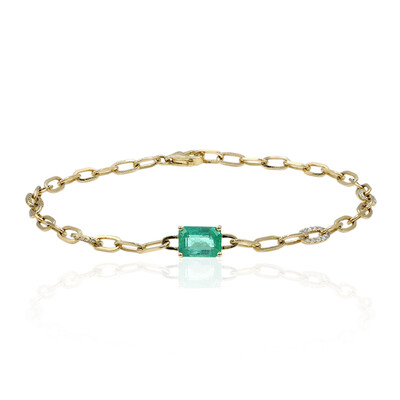 Gouden armband met een AAA Zambia smaragd (CIRARI)