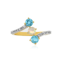 Zilveren ring met Blauwe apatieten