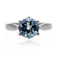 Zilveren ring met een hemel-blauwe topaas