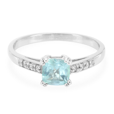 Zilveren ring met een Groene fluor apatiet
