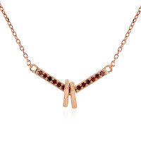 Gouden halsketting met I4 Rode Diamanten