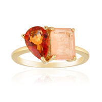 Zilveren ring met een Oranje mystieke kwarts