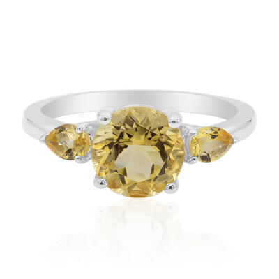 Zilveren ring met een citrien