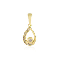 Zilveren hanger met een I2 Champagne Diamant