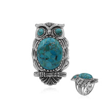 Zilveren ring met een Blauwe Kingman Mohave Turkoois (Art of Nature)