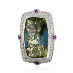 Zilveren ring met een groene amethist (Dallas Prince Designs)