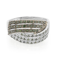 Zilveren ring met Fancy diamanten