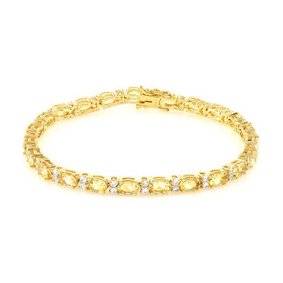 Zilveren armband met gouden berilstenen
