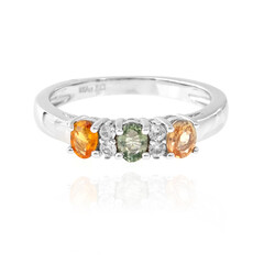 Zilveren ring met saffieren