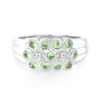 Zilveren ring met Merelani munt granaten